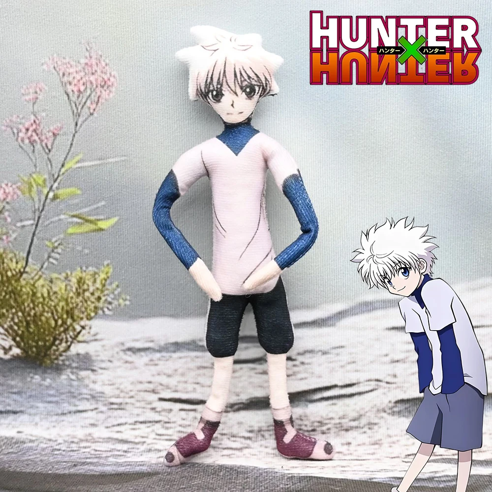 Anime Hunter Killua Zoldyck Cosplay muñeco de peluche muñecos de peluche lindos peluches decoración de la habitación alambre abstracto articulación regalos retorcibles