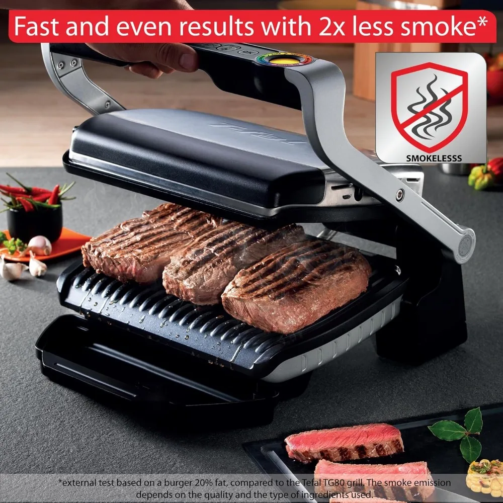 Electric Steak Grill,6 Automatic Cooking Modes, Intelligent Grilling Rare To Well-done, Nonstick Removable Plates Steak Grill