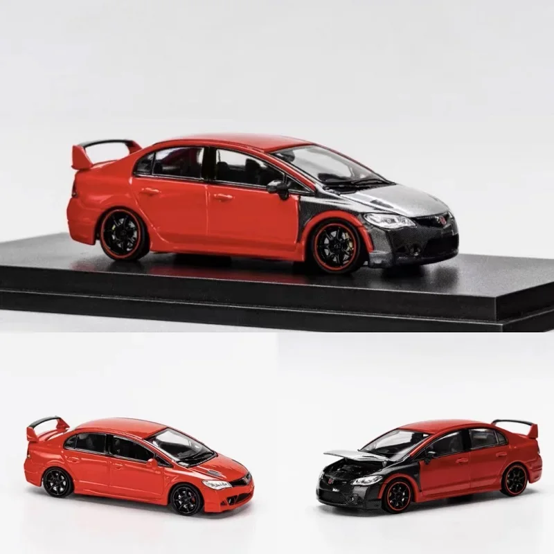 Champion 1:64 Civic Type R FD2 Mugen RR Red Diecast Model Car