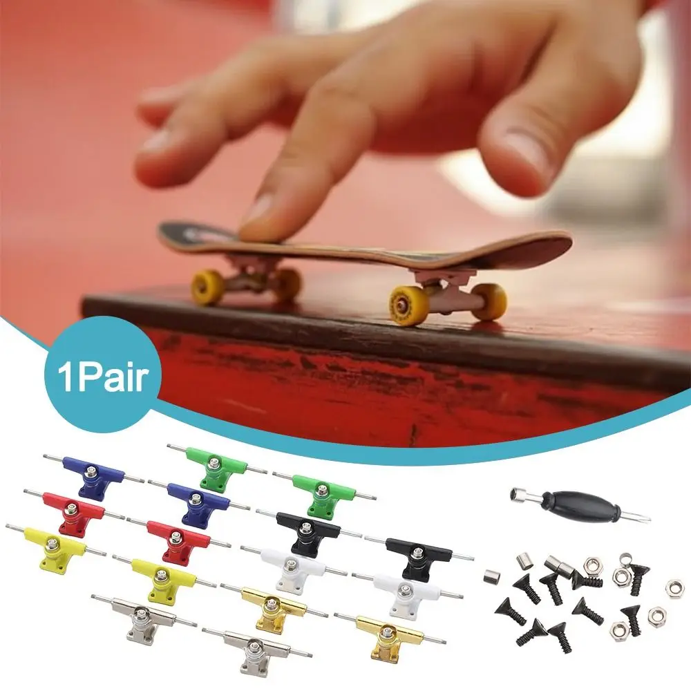 1Pair New With Nuts Fingerboard Truck Truck Bolts Toy Hobby Collectors Bearing Deck Brackets Mini 32mm Finger Skateboard Parts