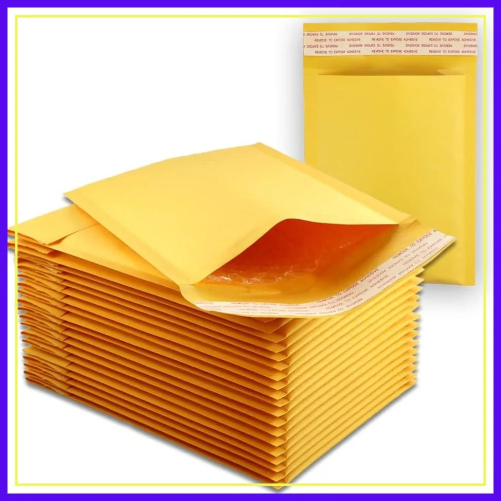 

EcoSwift 10 Pack #0000 4x6 Kraft Bubble Mailers Self Sealing Padded Shipping Supplies