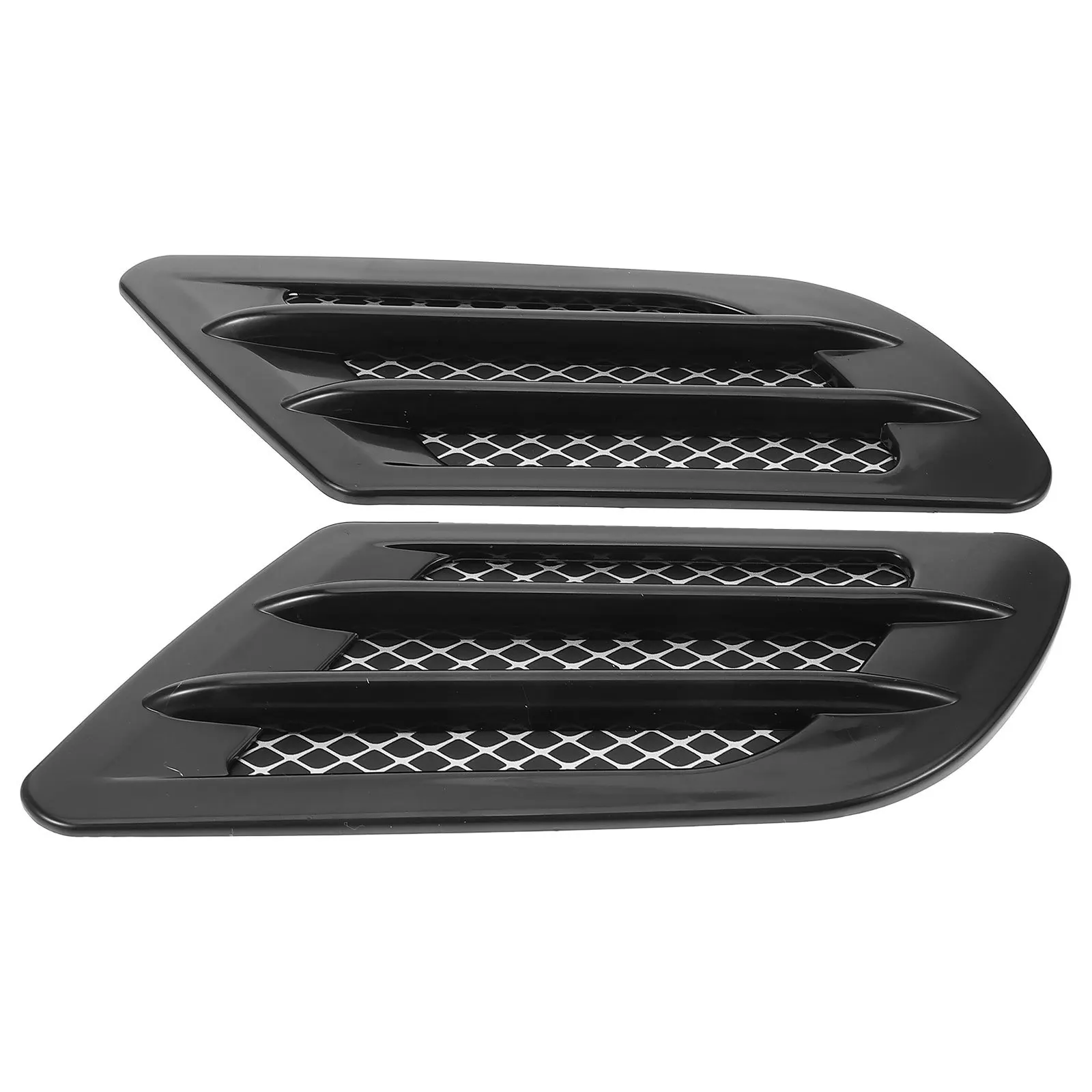 

1Pair Shark Gill Car Sticker ABS Material Fade Resistant Engine Hood Air Intake Vent Decorative Trim Car Hood Vent Sticker