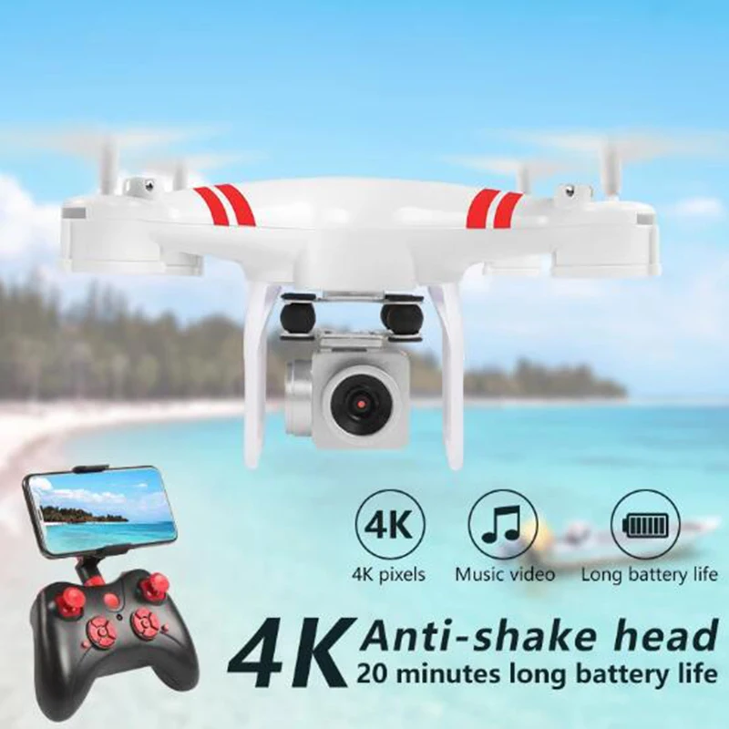 KY101 RC Drone With Camera 480P 1080P 4K HD Wifi Fpv Photography Quadcopter Fixed Height Professional Selfie Drones Toys Boys