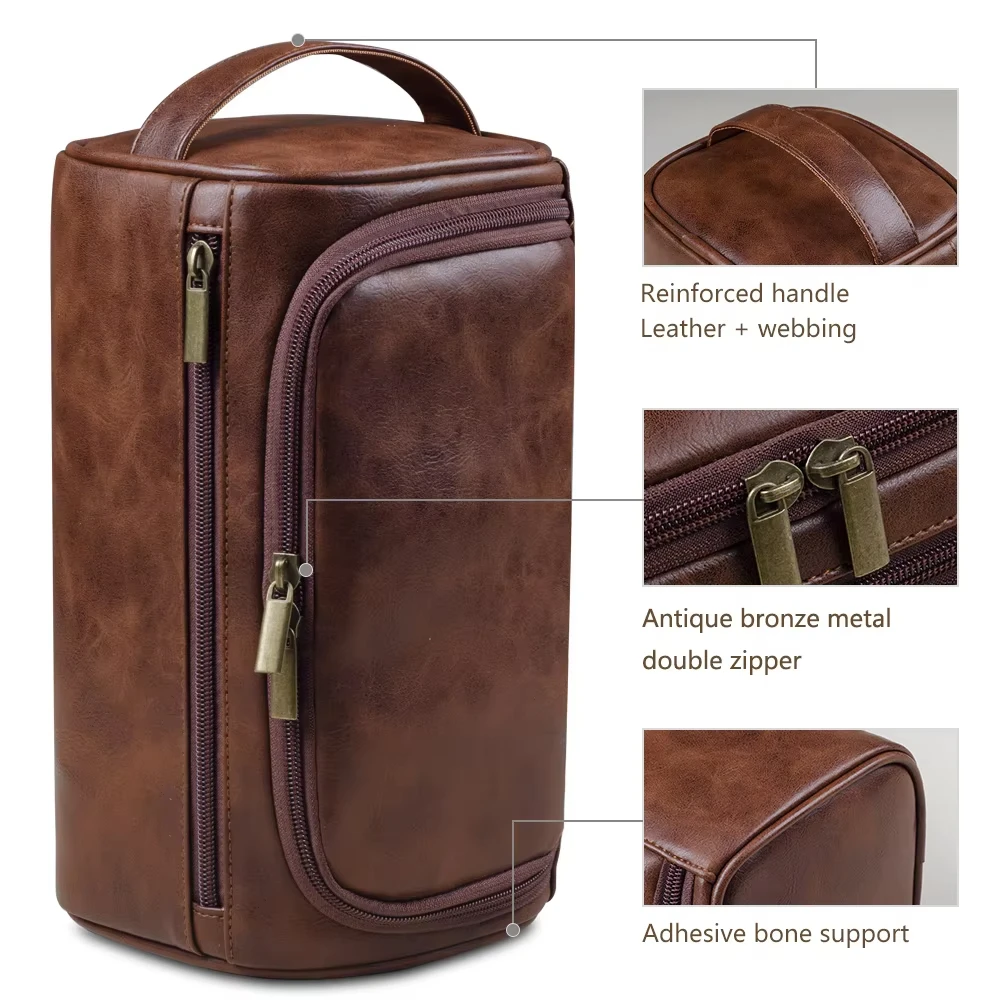 Travel Bag for Higiene Pessoal, Saco cosmético grande para homem, Weekend Holiday Business