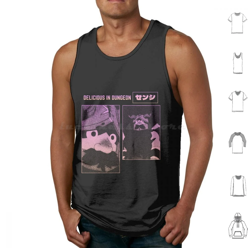 Senshi Gloomy Halftone Fanart Design Tank Tops Vest Sleeveless Meshi Delicious In Anime Manga Meshi Manga Meshi Anime