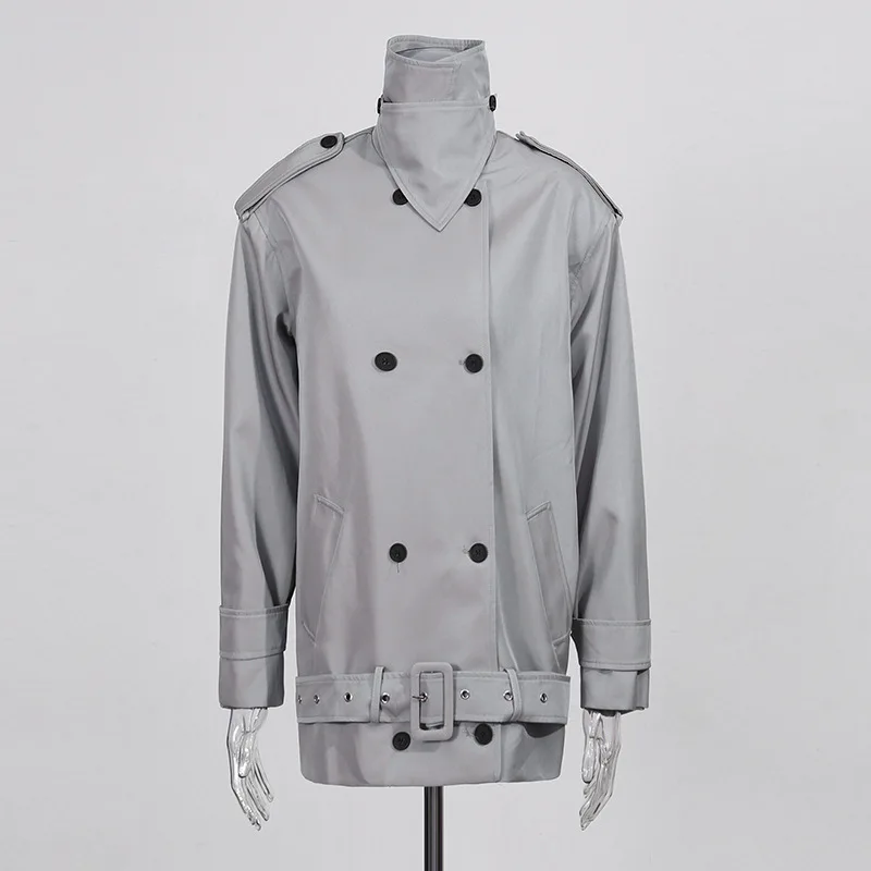 

New Arrival Women Double Breasted Long Sleeve Coat Fashion Coat