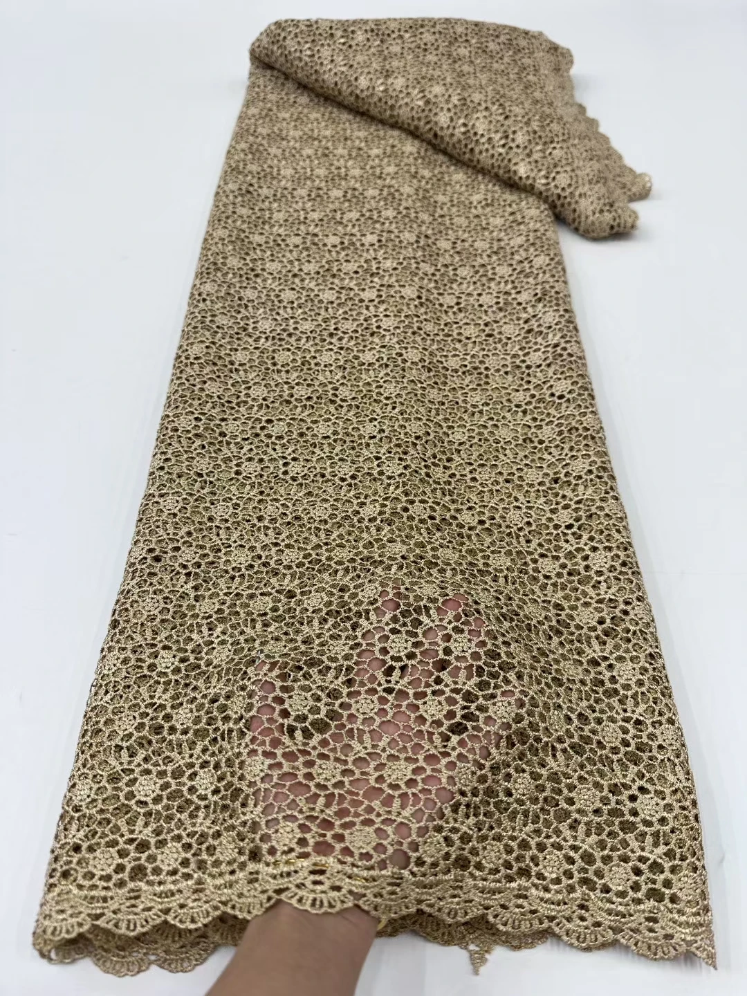 

Новое поступление, африканская нигерийская кружевная ткань, 2025, высокое качество, французский тюль, сетка, гипюровая кружевная ткань для женщин, шитье KR25136