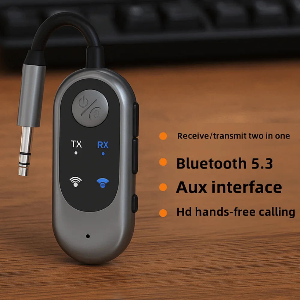 

Приемник Bluetooth 2 в 1, передатчик, беспроводной Bluetooth-совместимый беспроводной адаптер Bluetooth, светодиодные индикаторы AUX 3,5 мм