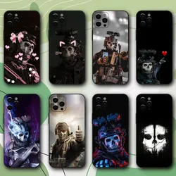 COD Call Of Duty Ghosts Phone Case For iPhone 16,15,14,13,12,11,Pro,X,XS,Max,XR,Plus,Mini Soft Black Cover