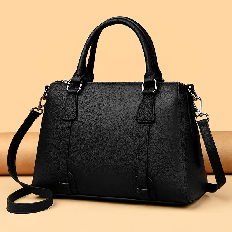 

2024 new leather bag for women Large capacity Lady Cowhide Tote handbag women shoulder bag luxury designer sac de luxe femme