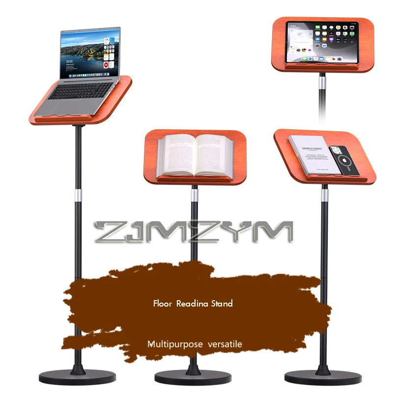 Wooden Book Stand Stable Base Retractable and Portable Hands Free Holder Adjustable Height Cookbook Holder Sheet Music Book