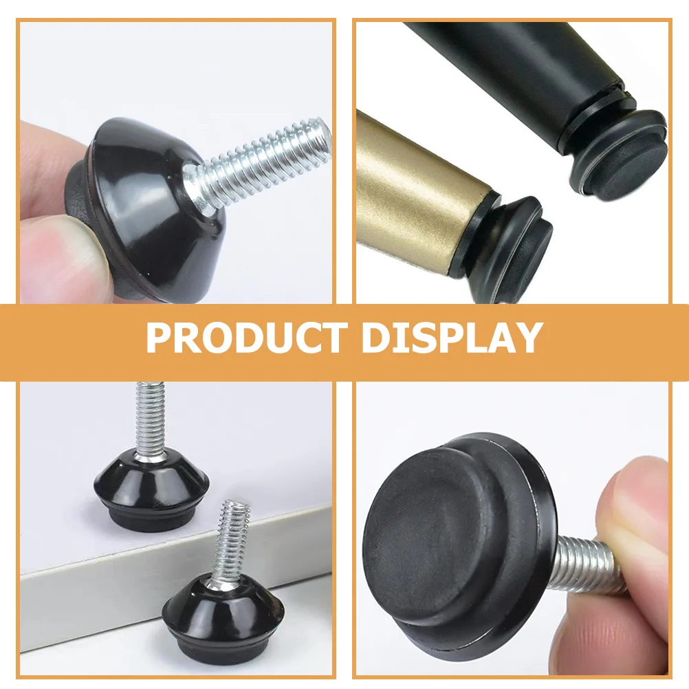 

10Pcs Furniture Feet Durable Metal Rubber Replacement Legs for Sofa Chair Table Cabinet Floor Protector Glides Levelers