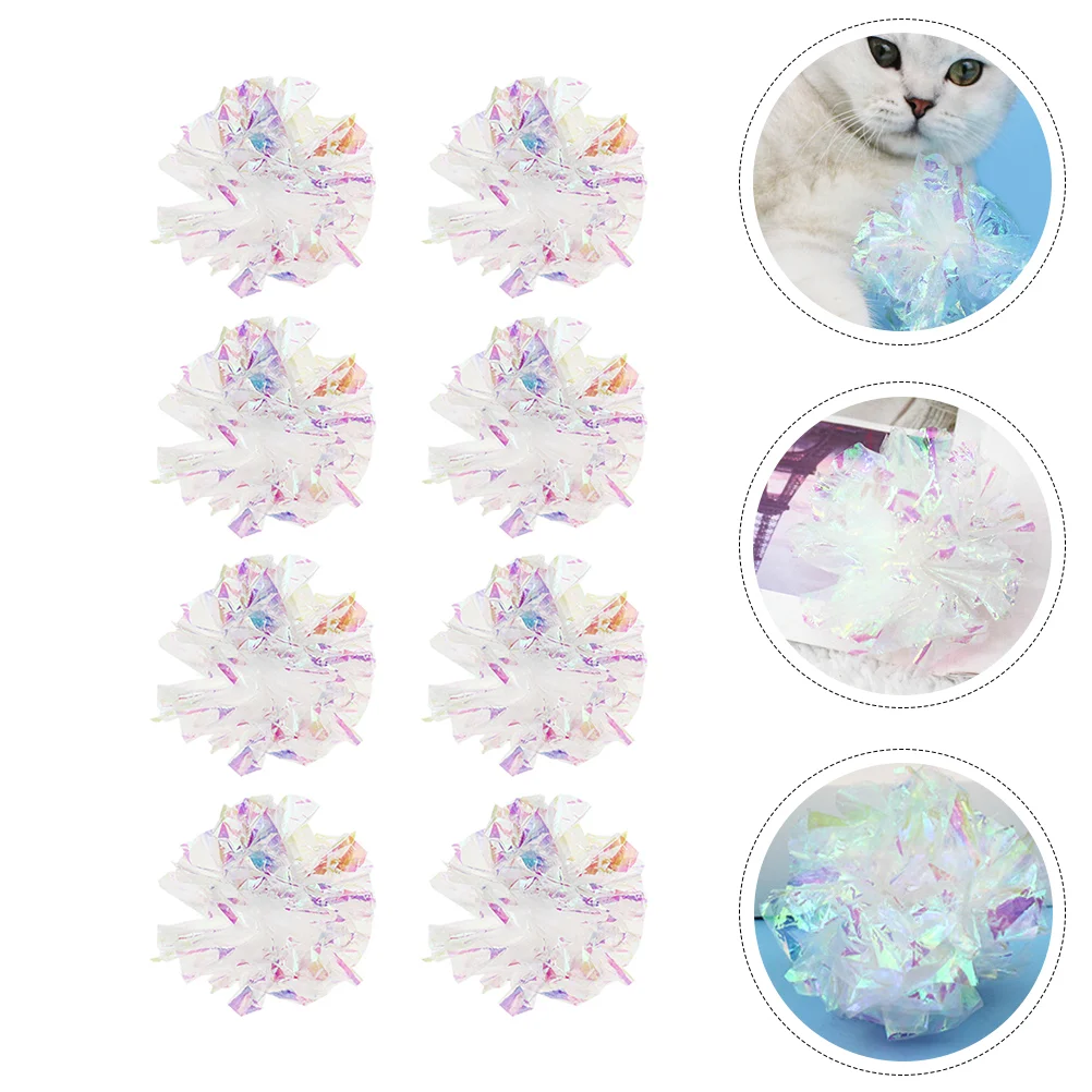 

8 Pcs Cat Paper Teasing Vocalize Pet Teaser Ball Sound Crinkle Balls