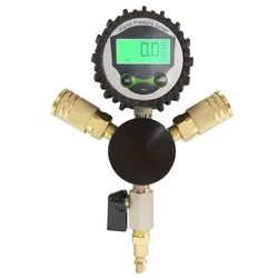 Tire Inflator 4 Port Air Pneumatic Valve Manifold Gauge for Car Trucks Tire Pressure Equalizer Air Hose Splitter