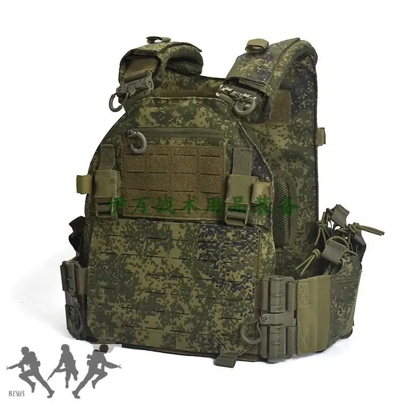 Tactical water repellent nylon laser cutting MOLLE Russian Little Green camouflage EMR tactical vest&backplate bag