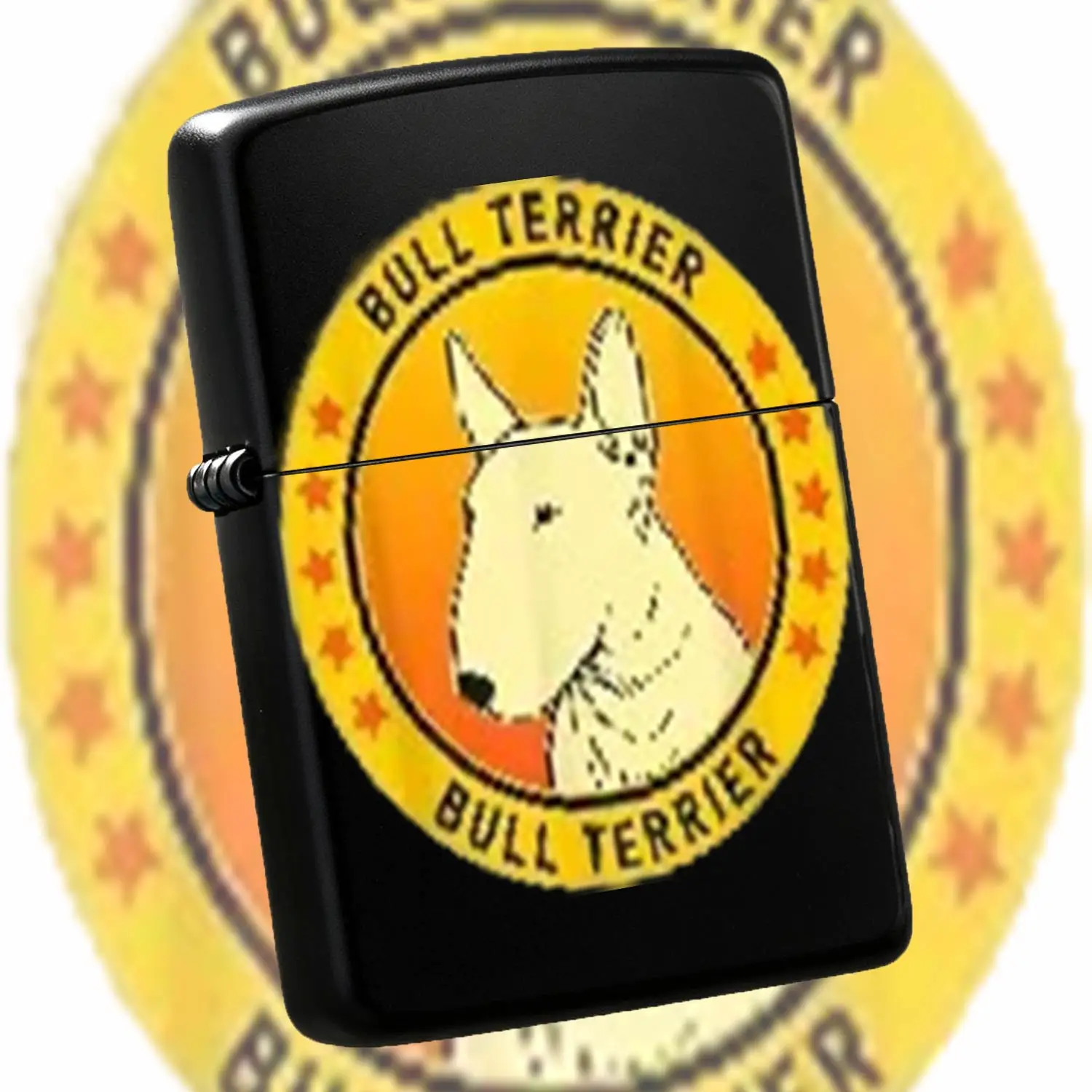 Creative Bull Terrier Themed Lighter, Retro Rounddecor Cute Pet Pattern Design, Portable Daily Use Lighter For Candle Incense, Exquisite Practical Gift For Dog Lovers, Multi-Scenario Delicate Accessory A Humorous And Interesting Lighter