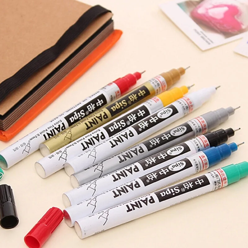 paint pen 0.7MM very fine needle tube pen metal DIY album graffiti hand-painted color pen Art Marker