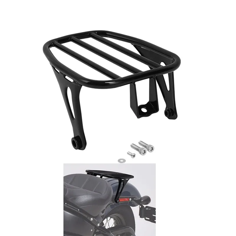 

Black Solo Luggage Mount Rack Fit For Harley Softail Slim FLSL 2018-2021 Street Bob 114 FXBBS 2021-2024 FXBB 2018-2020