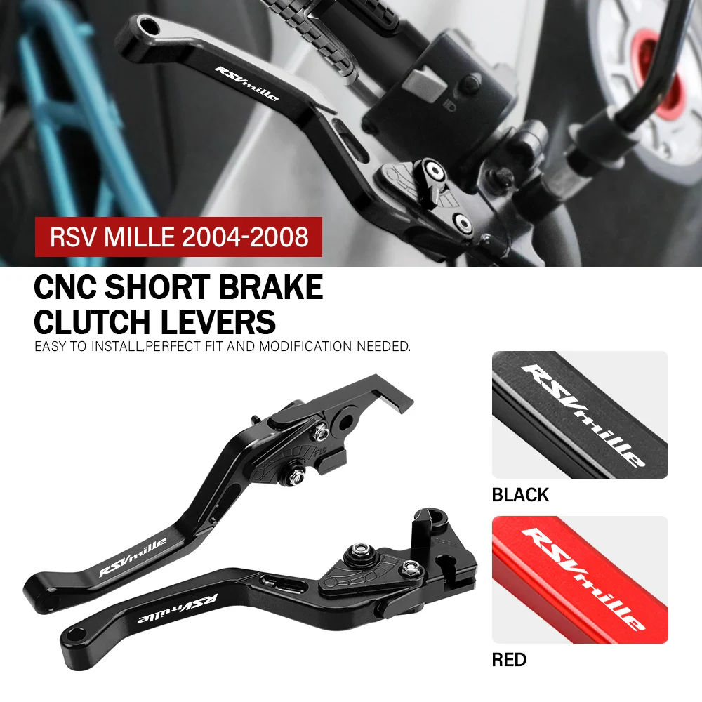 For APRILIA RSV MILLE 2004 2005 2006 2007 2008 Motorcycle Adjustable Brake Clutch Levers Handle CNC Aluminum Accessories