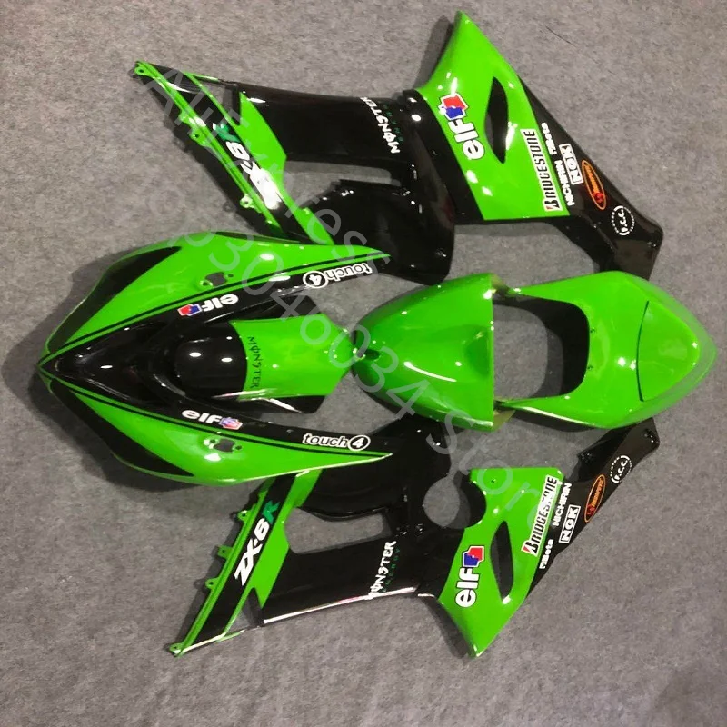 100%NEW Fairing For KAWASAKI green black NINJA ZX6R 05-06 ZX 6R 636 ZX-6R  green black 05 06 2005 2006 Fairing