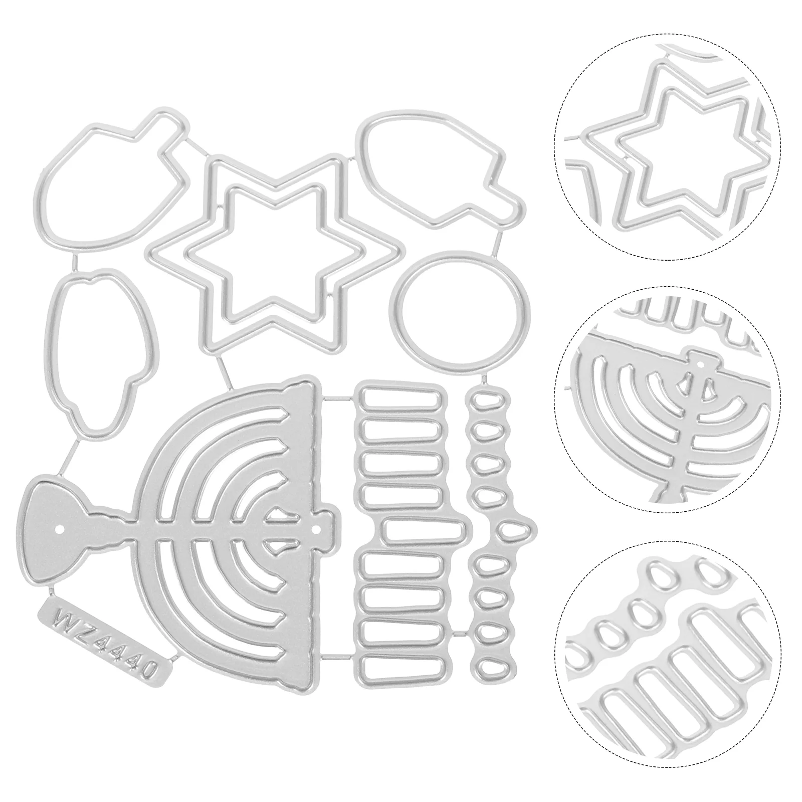 

Holder Hanukkah Die Paper Craft Cutting Dies Party DIY Photo Album Stamps Silver for Home