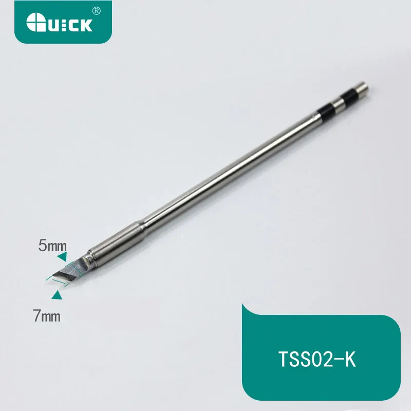 Original QUICK TS1200A Lead Free Solder Iron Tip Handle Welding Pen Tools TSS02 Electric Soldering Iron Head TSS02-3C-J-I-K-SK