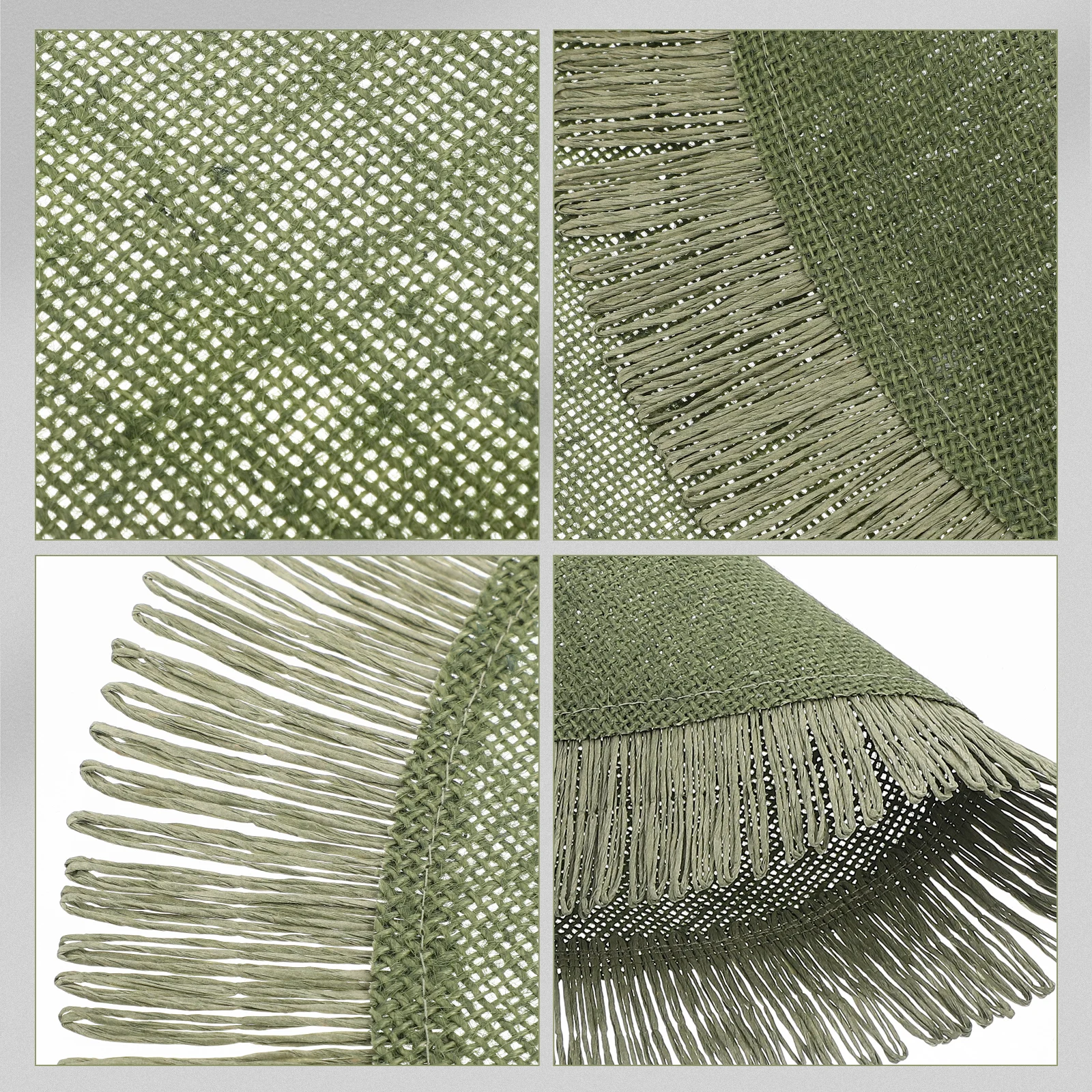 

2 Pcs Dining Placemat Set Rustic Decor Round Mats Anti-scald Table Placemats Dinner