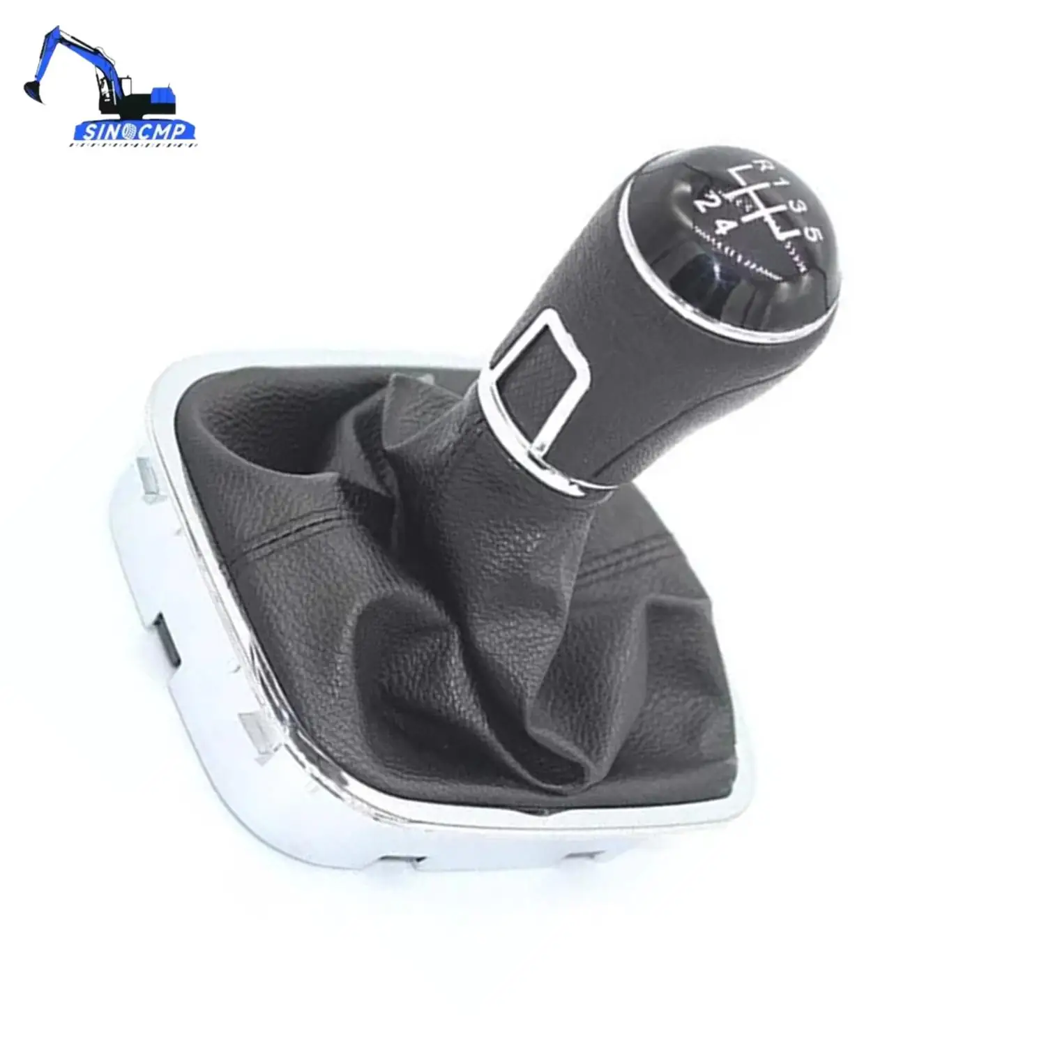 

5-скоростной рычаг переключения передач и комплект чехлов из искусственной кожи для VW Polo Vento 2013-2021, черная прямая замена