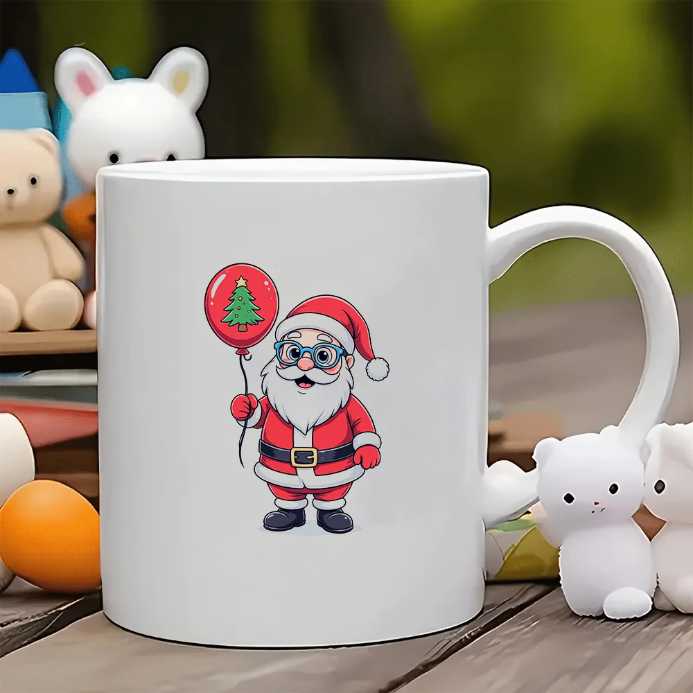 

11oz Santa Claus cartoon mug + Santa Claus cup kids' office coffee cup family gift essential for Christmas