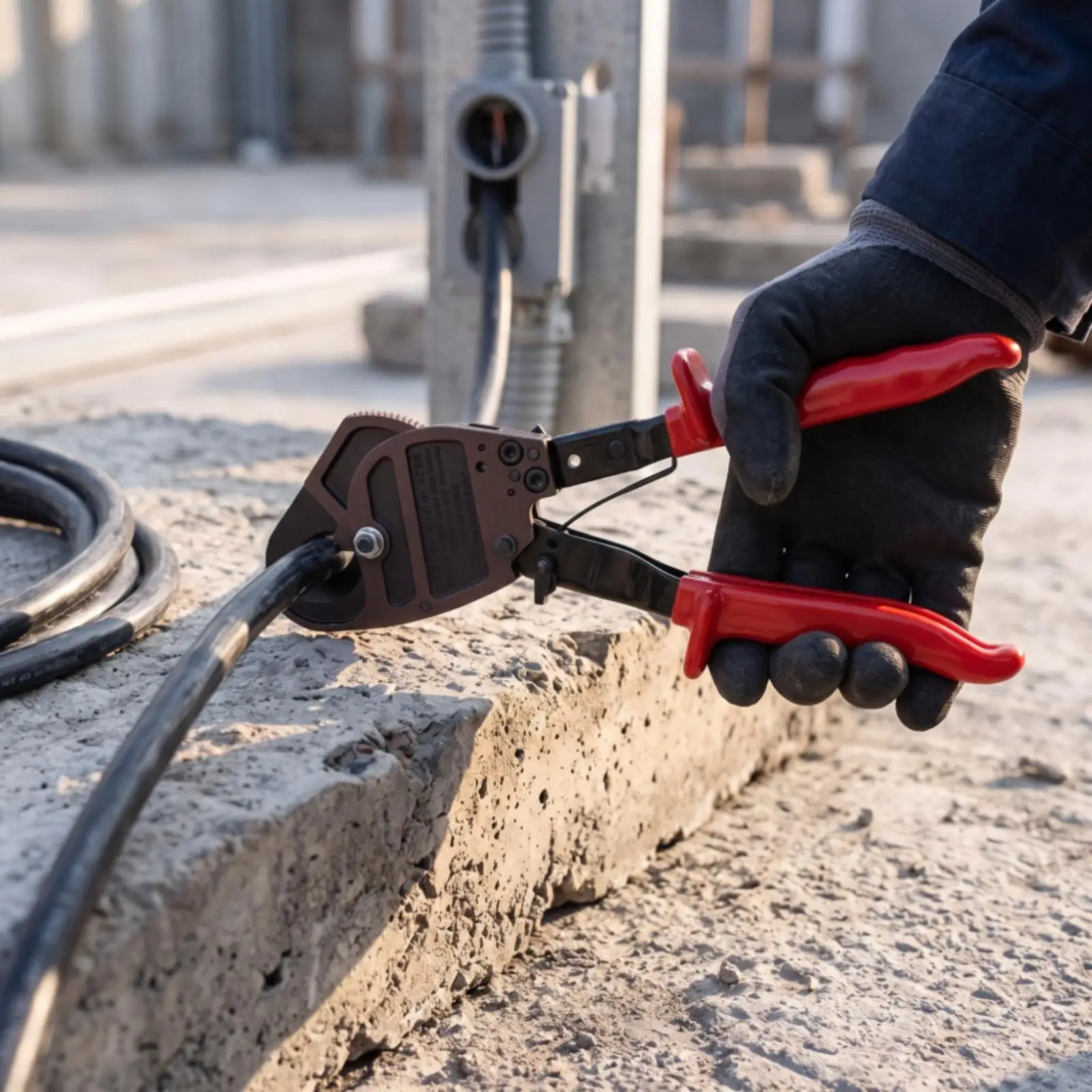 Ratchet Cable Wire Cutting tool Insulated Wire Shear Quick Release Tools for Electricians, Technicians, Electrical Installation,