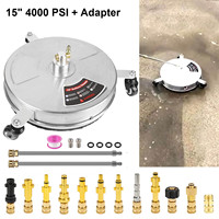 4000 PSI 15 Inch Pressure Washer Surface Ground Floor Cleaner Stainless Steel 3 Wheels for Karcher Lavor 1/4\