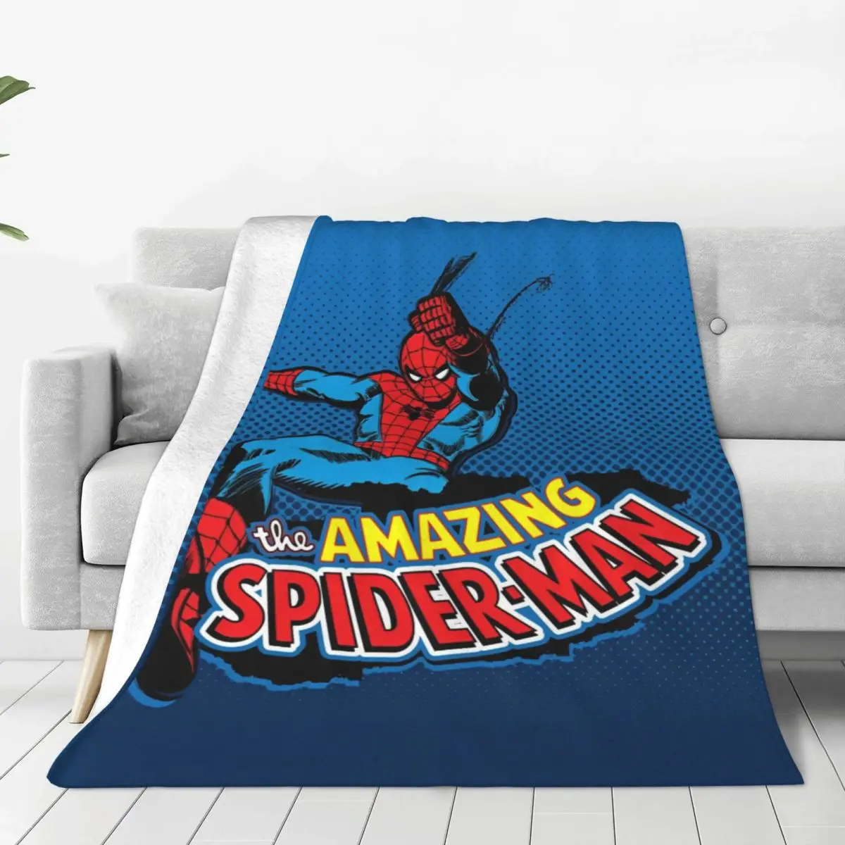 The Amazing Spider Man Logo Blanket Quality Warm Bedding Throws Winter Kids Home Decor Graphic Bedspread