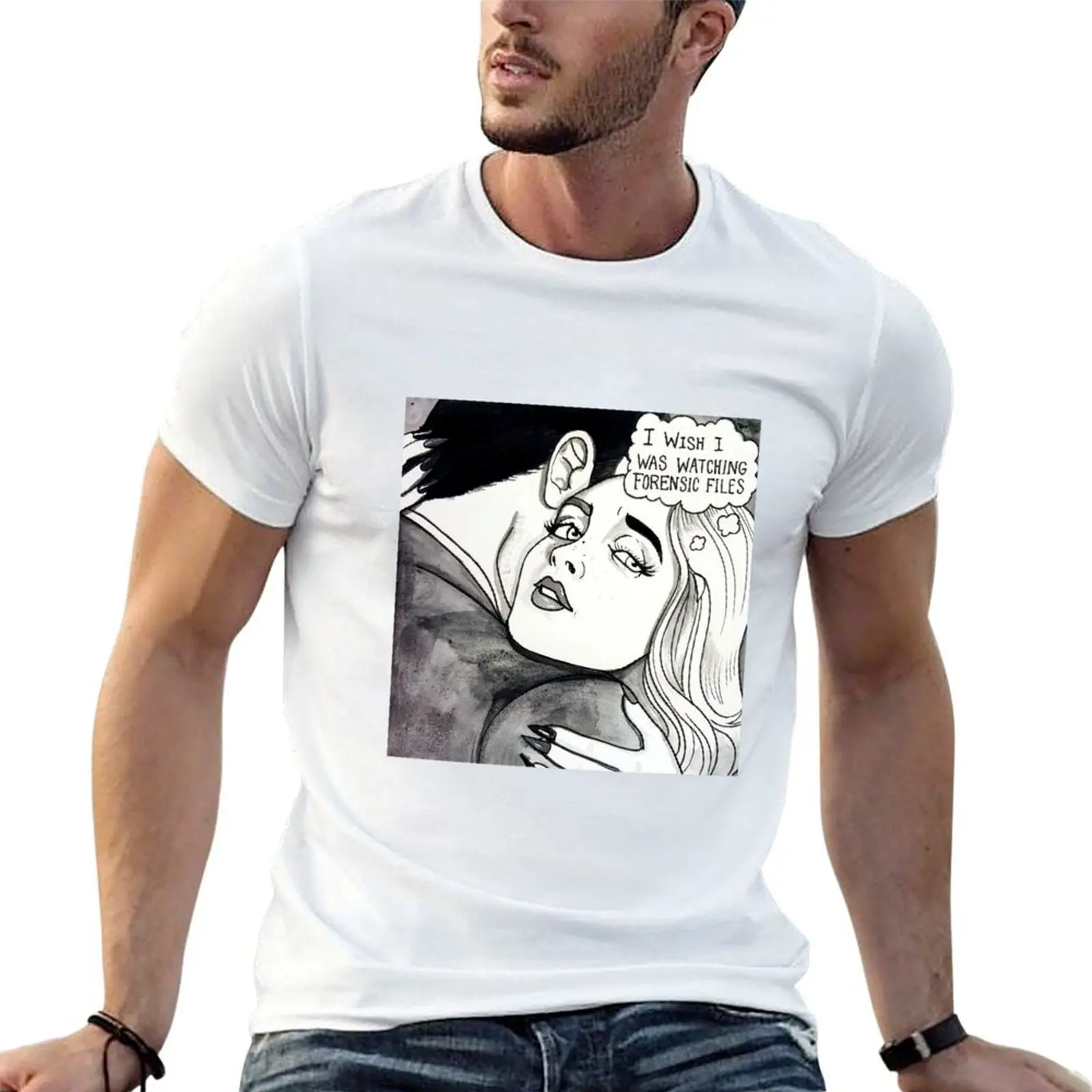 I wish I was watching Forensic Files T-Shirt valentines boutique clothes man clothes t shirt men