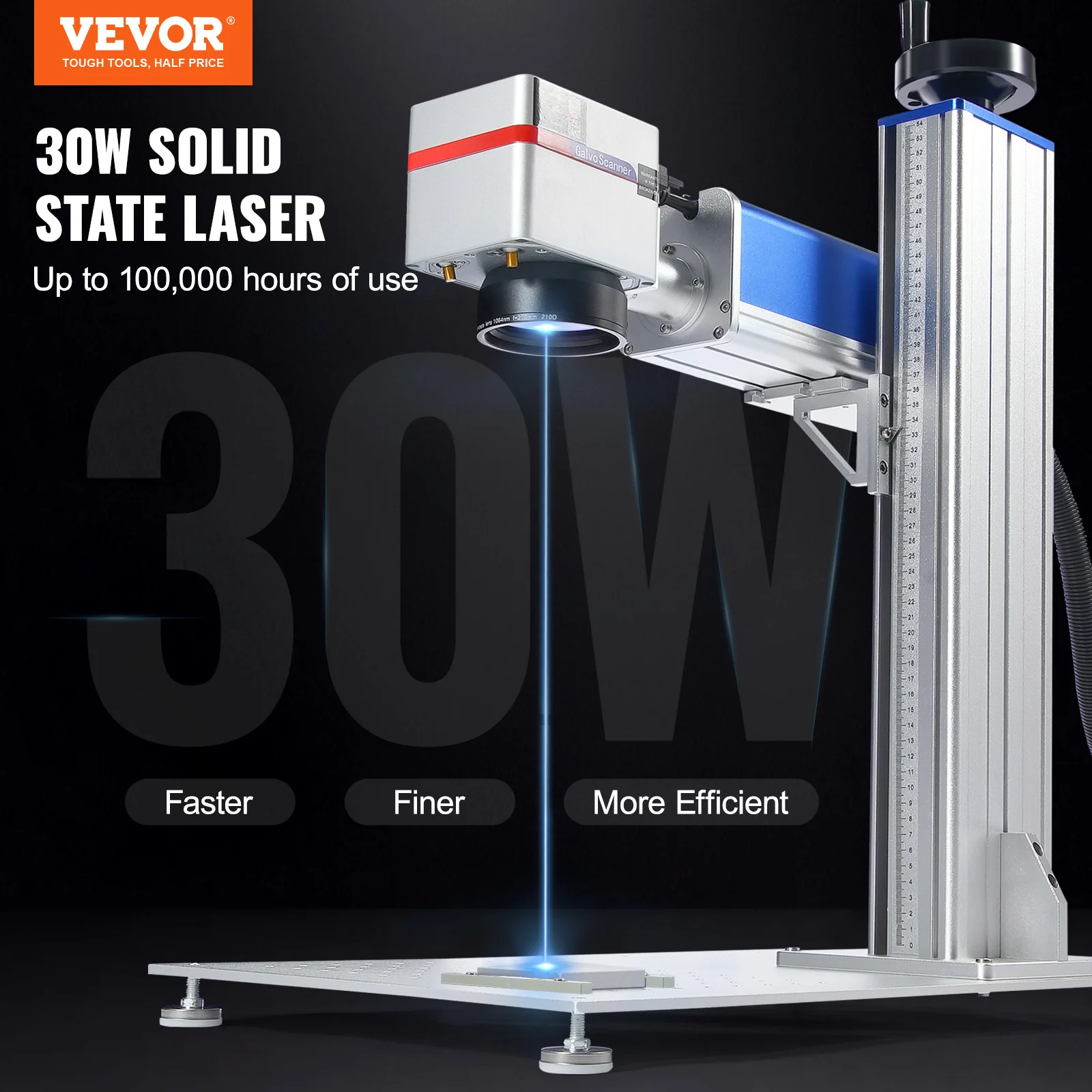 VEVOR 30W Fiber Laser Engraving Marking Machine w/ 5.9