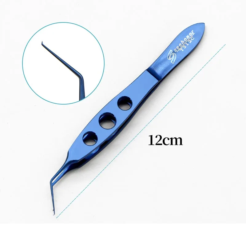 Ophthalmic Forceps Instruments Titanium Ultrata Style Capsulorhexis tweezers Eye Surgical Instrument  angle arc