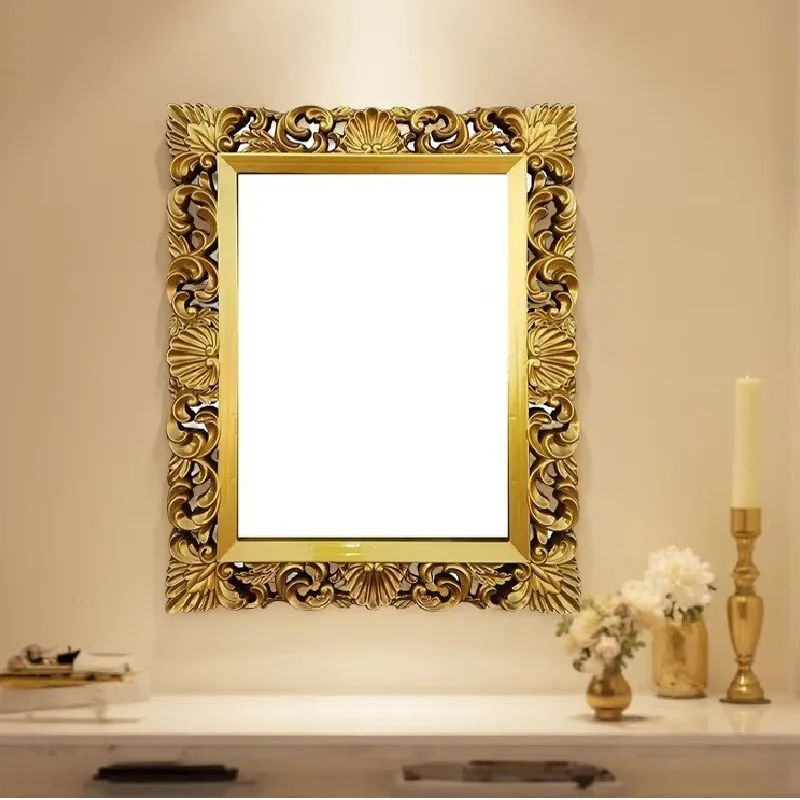

Golden European Style Square Photo Frame ABS Plastic Wedding Background Prop for Stage Studio Decoration Painting
