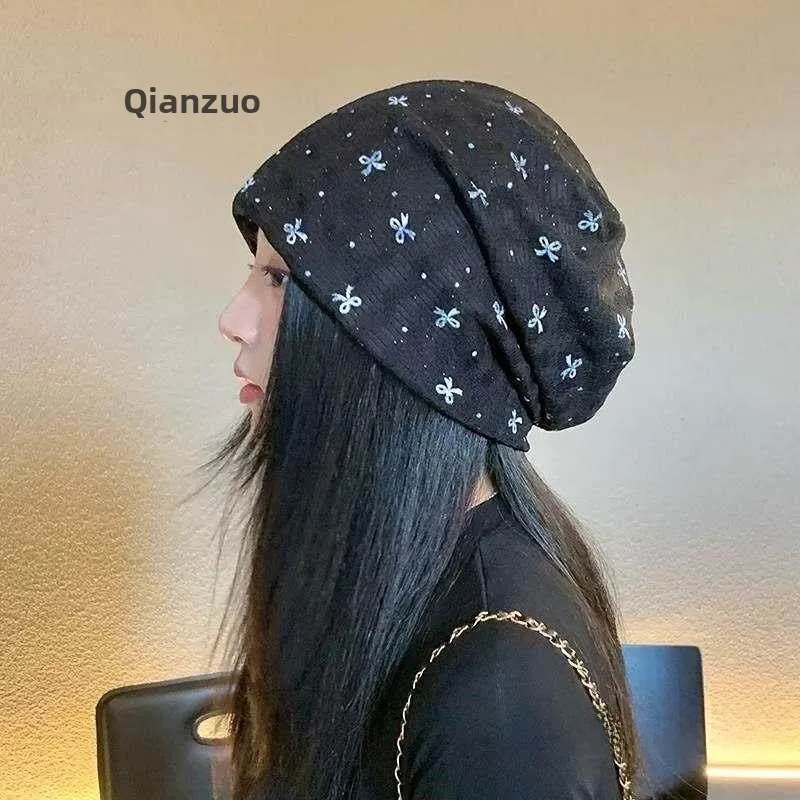 Postpartum Cap Spring Autumn Maternity Hat Small Package Head Bulk Cotton Pregnant Women Overhead Cap  Knot Casual S...