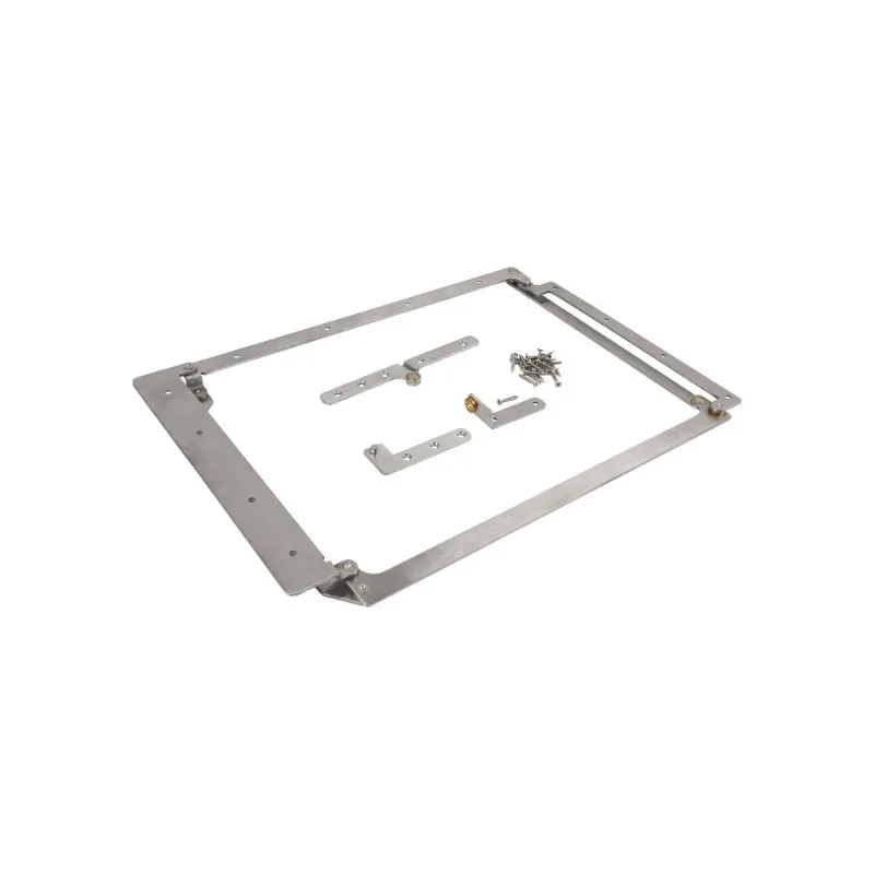 Wardrobe door 180 degree folding door hardware accessories 18/25 plate without lower rail flat folding door 304 stainless steel