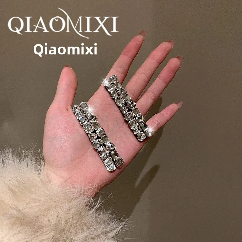 Faionable Simple Heavy Du Strass BB Clip Glitzy Side Hair Accory Ele Front Hair Parting Clip Sli Hair Decor