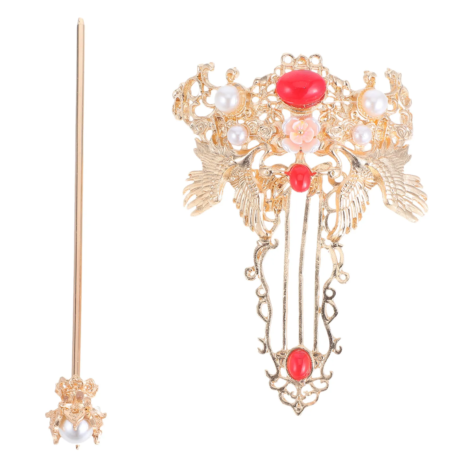 

Набор из 1 предмета: китайская корона для волос в ретро-стиле, элегантная заколка-шпилька для свадьбы, помолвки, выступлений, аксессуар для волос