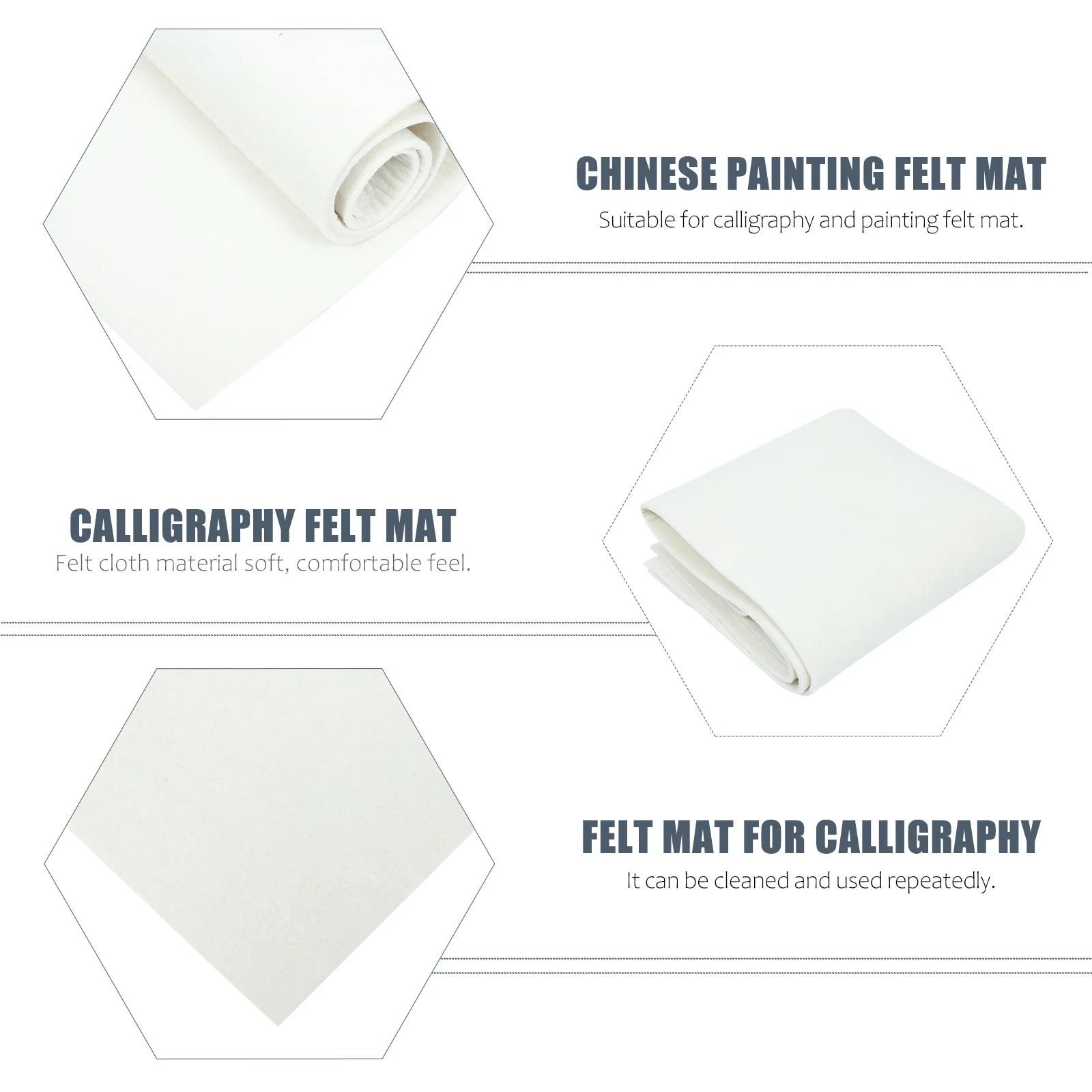 

1pc Chinese Calligraphy Mat Sumi Drawing Felt Cushion Lightweight Writing Surface For Students Practice Painting Home Office