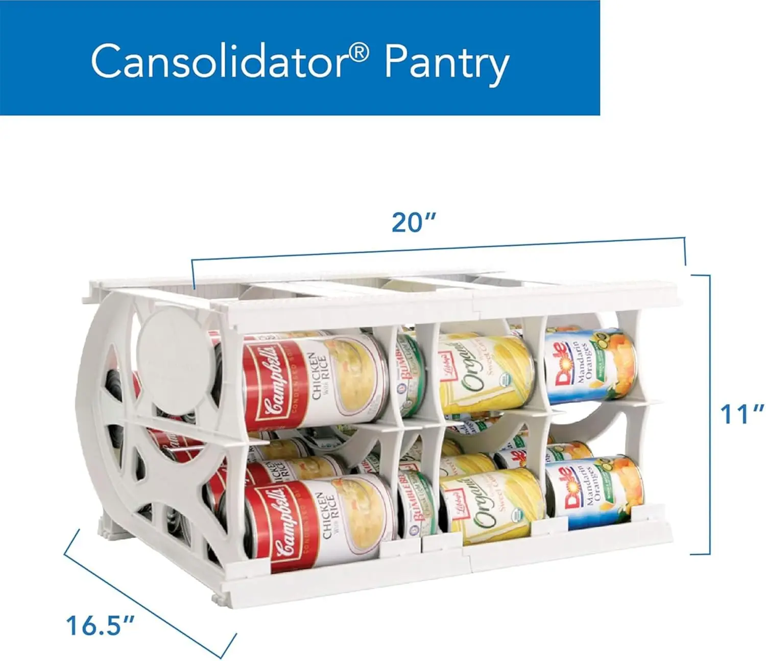 2 Pa Can Organizer, Pantry Storage Ra, Canned Food And Goods, 40 Cans