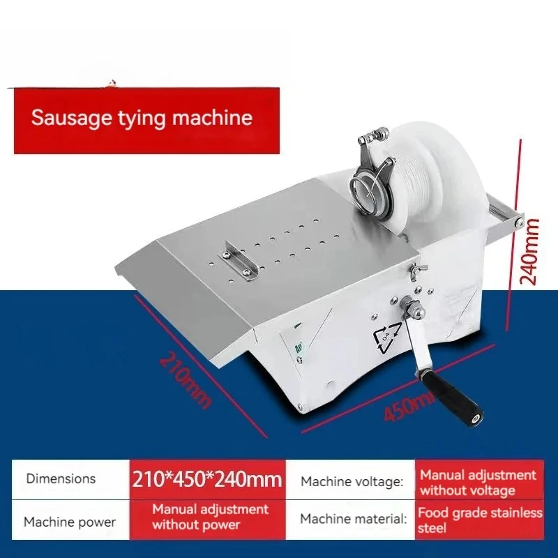 Desktop Manual/Electric Sausage Binding Knotting Machine 220V Hot Dog Tying Twisting Binder Ham Winding Machinery