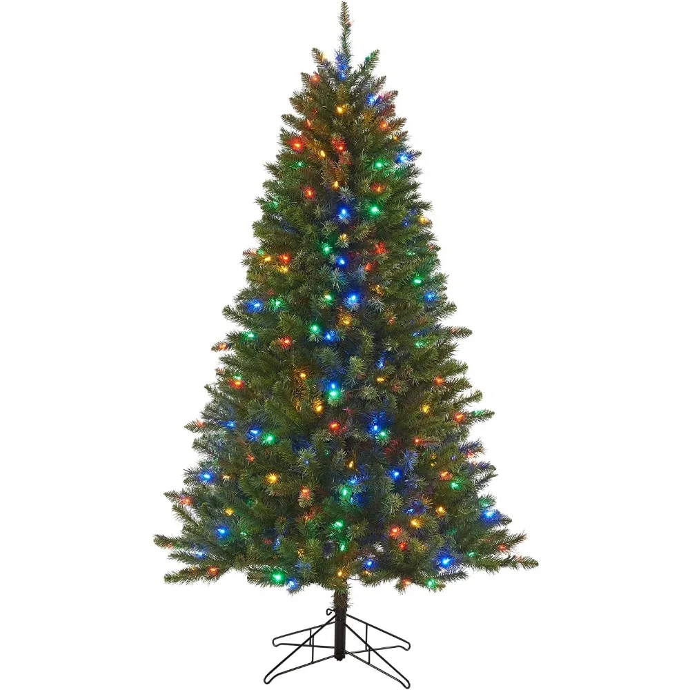 

6 ft Pre-Lit Christmas Tree, Eagle Peak Pine Artificial Christmas Tree with 300 Color-Changing LED Lights