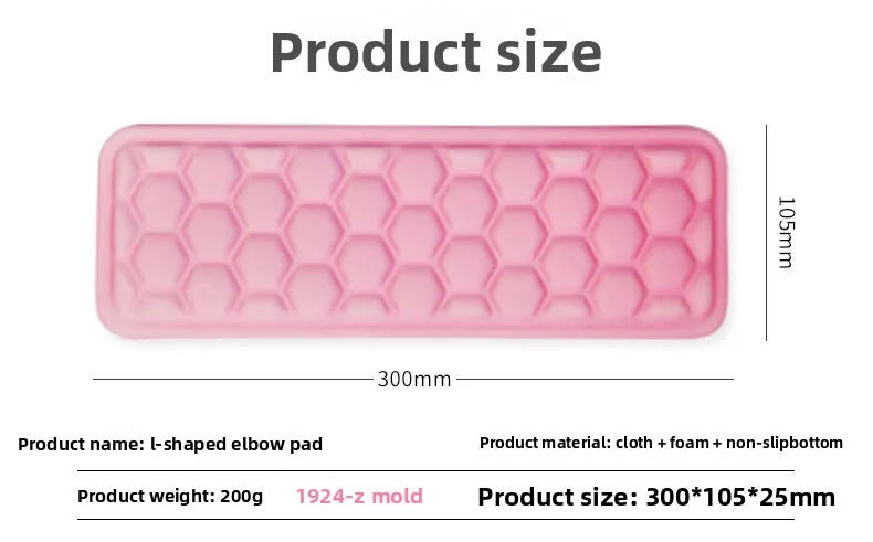Ellbogenstütze, Tastaturauflage, ergonomische Schreibtischunterlage für Büro, Komfort beim Tippen, weiche Handgelenkauflage, Mauspad, 2 Farben – Detail 7
