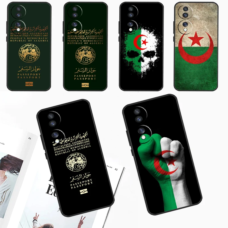 Algerian Passport Flag For Honor X9b X8b X8a X9a X6a X7a X6 X7 X8 X9 Honor 90 70 50 Magic 5 Lite Magic 6 Pro Case