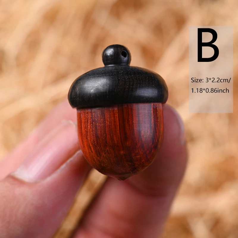 Acorns acorns Wooden Nuts Pine Cones Ebony Acidwood diy emergency pill box Mini Sandalwood Rescue pill box wood carving