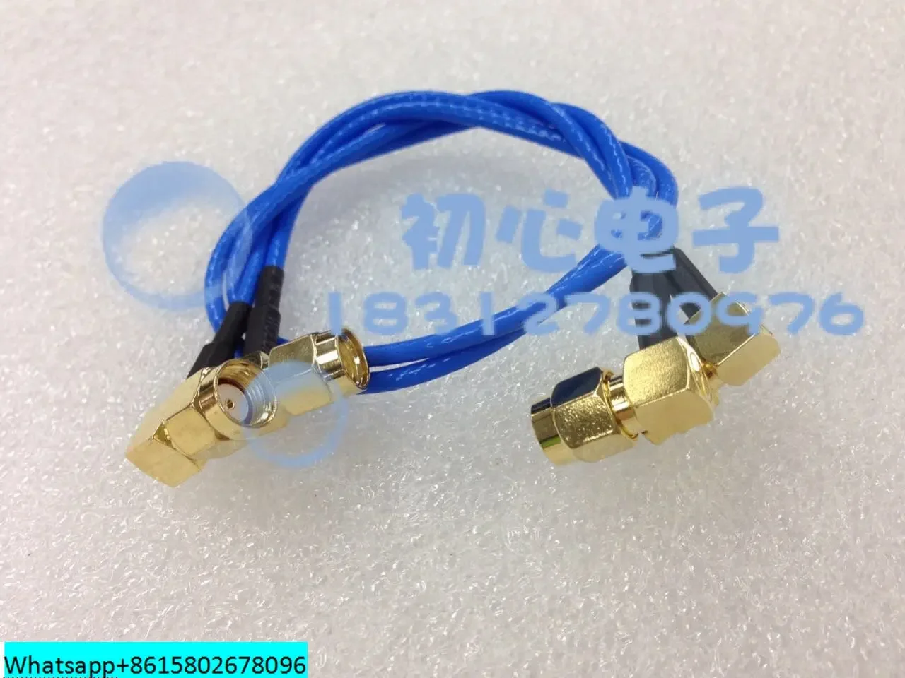 SMA-JWJW RP SMA double bend male double reverse RG316 blue line RF connection line 50-1.5 feeder