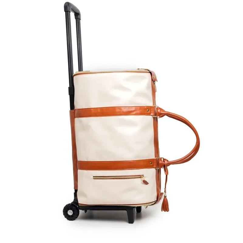 Suit clothing conversion bag with tie rod, portable folding women's duffel bag storage