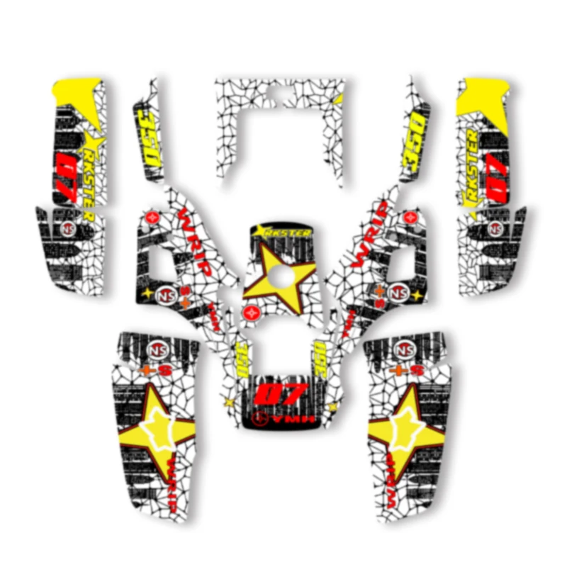 

DSMTECH Custom Motorcycle Graphics Enduro Decals Stickers Kits For YAMAHA Warrior 350 ATV 1987-2004 001